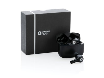 Swiss Peak TWS slúchadlá s ANC , Black (Farba Black)