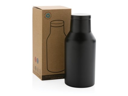 Termo fľaša z RCS recyklovanej ocele 300 ml , Black (Farba Blue)