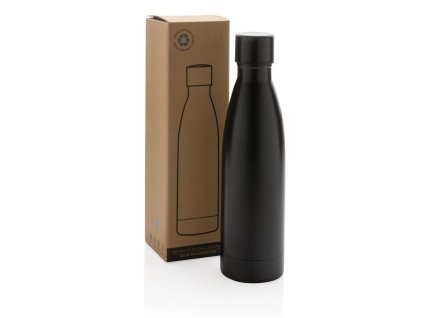 Celofarebná termo fľaša 500ml z RCS recyklovanej ocele , Black (Farba Black)