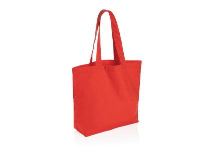 Taška s vreckom Impact z recyklovaného plátna (285 g/m2) , Red (Farba Blue)