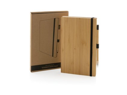 Súprava zápisníku a nekonečnej ceruzky z bambusu , Brown (Farba Brown)