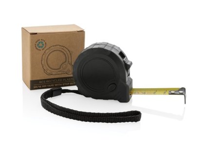 Zvinovací meter 3m/16mm so stop funkciou , Black (Farba Black)