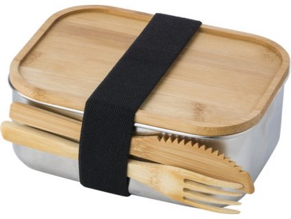 Nerezový obedár s bambusovým uzáverom , Brown (Farba Brown)