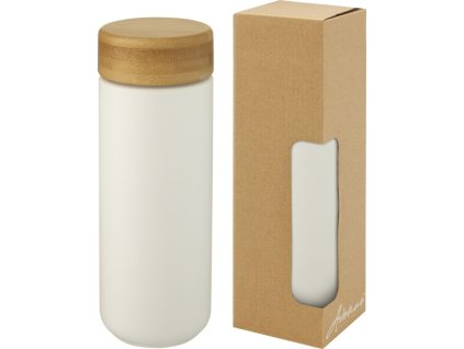 Keramický hrnček s viečkom 300 ml , white (Farba white)