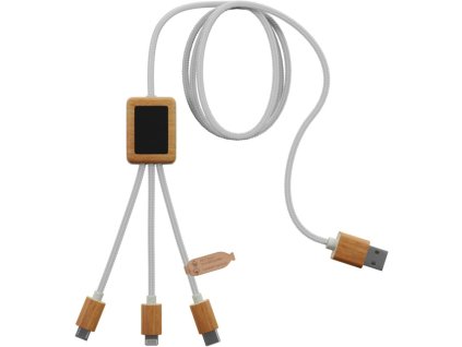 Light-up nabíjací kábel 3v1 SCX.design C39 , white (Farba white)