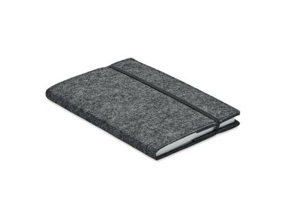 Konferenčná zložka A4 z RPET , dark grey (Farba dark grey)