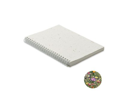 Zápisník A5 so semienkami , white (Farba white)
