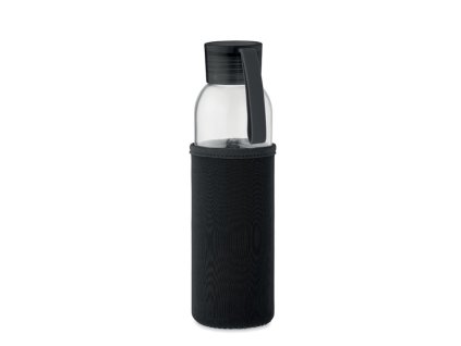 Fľaša 500ml z recyklovaného skla v obale , Black (Farba Black)