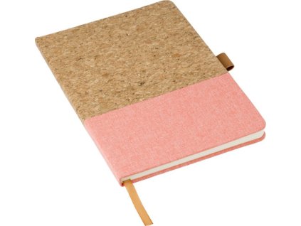 Zápisník A5 s korkom , peach (Farba peach)