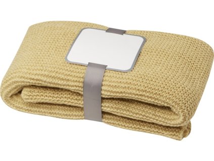 Pletená deka GRS 150 × 120 cm , Beige (Farba Beige)