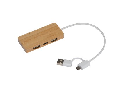 Bambusový USB rozbočovač , Brown (Farba Brown)