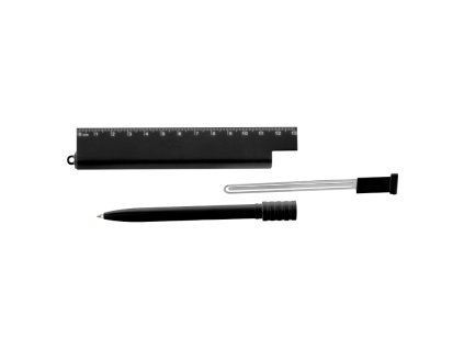 Multifunkčné pravítko 3v1 , Black (Farba Black)