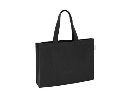 Taška z recyklovanej bavlny (280 g/m2) , Black (Farba Black)