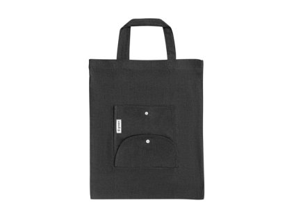 Skladacia taška z recyklovanej bavlny (140 g/m2) , Black (Farba Black)