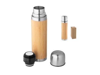 Bambusová termoska 450 ml , natural (Farba natural)
