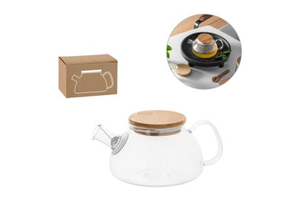 Sklenený čajník 750 ml , natural (Farba natural)