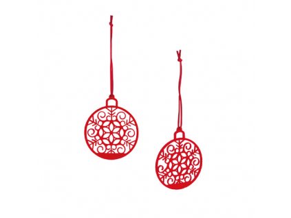 2-dielna sada vianočných ozdôb , Red (Farba Red)