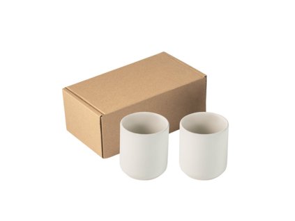 Sada 2 keramických pohárov 280 ml , white (Farba white)