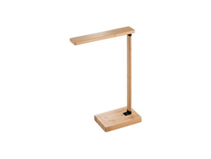 Bambusová stolová lampa s bezdrôtovým nabíjaním 10W , natural (Farba natural)