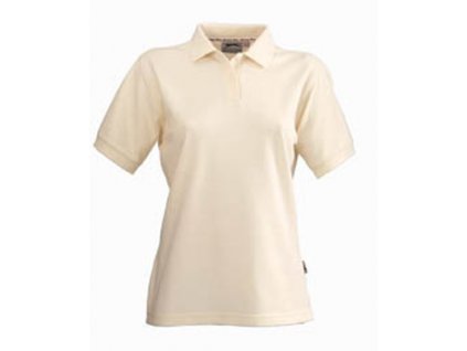 Ladies COTTON polo , Off white, L (Farba light yellow, Velkost L)