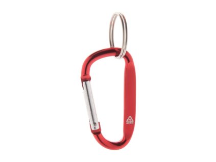 Kľúčenka-karabínka z recyklovaného hliníka , Red (Farba Red)