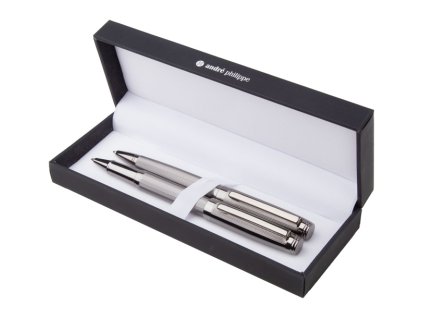 Sada guľôčkové pero a roller , Silver (Farba Silver)
