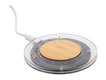 Priehľadná bezdrôtová nabíjačka 15W , natural (Farba natural)