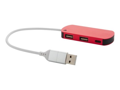 USB hub , Red (Farba Red)