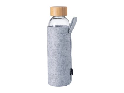 Sklenená fľaša 500 ml s obalom , dark grey (Farba dark grey)