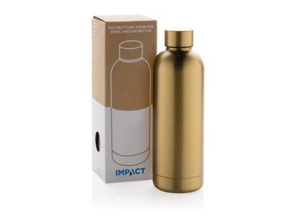 Termoska Impact 500 ml z RCS recyklovaného nerezu , gold (Farba gold)