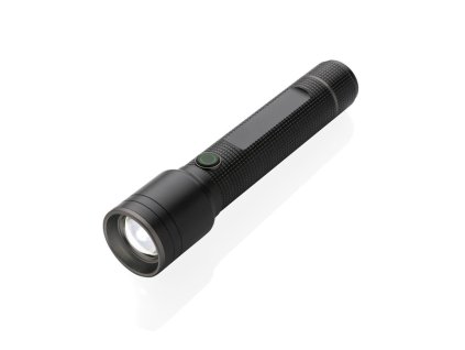 Veľké USB svietidlo Gear X z RCS recykl. hliníka , Black (Farba Black)