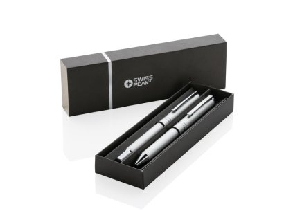 Sada pier Swiss Peak z RCS recyklovaného hliníka , Silver (Farba Black)