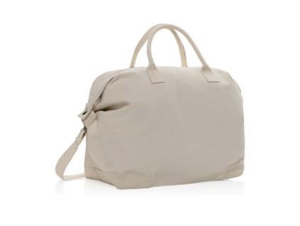 Víkendová taška recykl. canvas AWARE™ , Off white (Farba Off white)