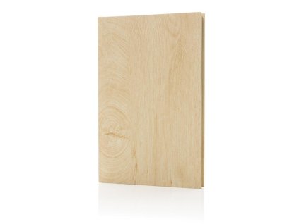 Zápisník A5 s tvrdým obalom v dekore dreva , Beige (Farba Beige)