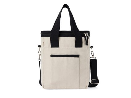 Chladiaca taška VINGA Volonne z recykl. canvas , off white/black (Farba off white/black)