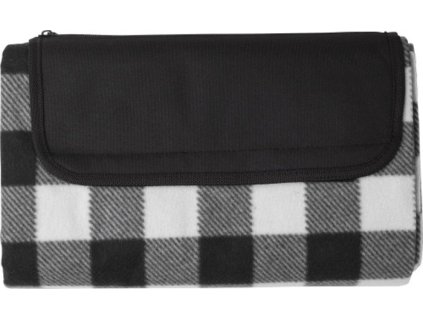 Skladacia RPET flísová deka , Black (Farba Black)