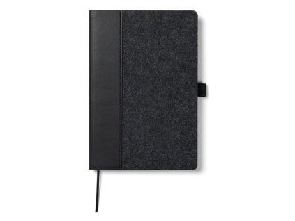Zápisník A5 VINGA Albon z GRS plsti , Black (Farba Grey)