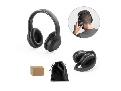 Skladacie bezdrôtové ANC slúchadlá , Black (Farba Black)