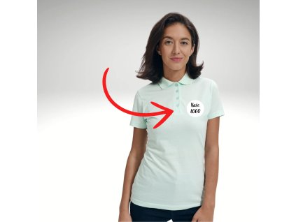Polokošeľa dámska hladká 223 s LOGOM