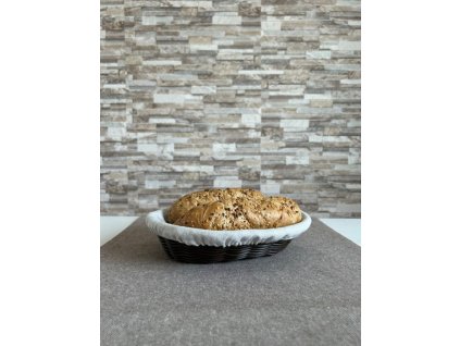 Pletený košík tmavohnedý , granate (Farba granate)