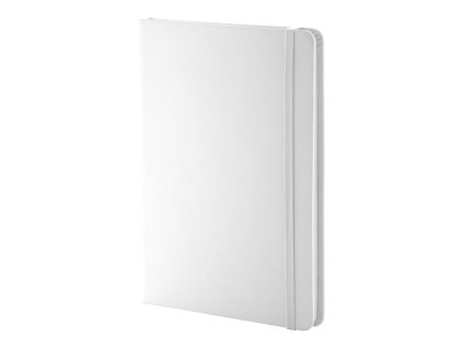 Zápisník A5 z recyklovanej PU kože , white (Farba white)