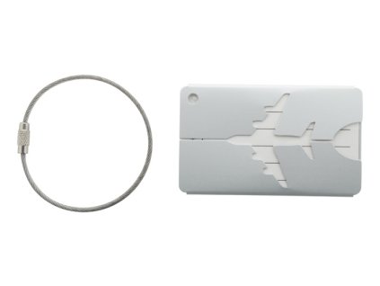 Hliníková visačka na batožinu , Silver (Farba Silver)