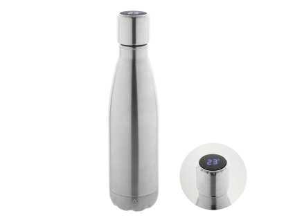 Termoska s teplomerom 500ml , Silver (Farba Silver)