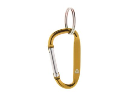 Kľúčenka-karabínka z recyklovaného hliníka , Yellow (Farba Yellow)