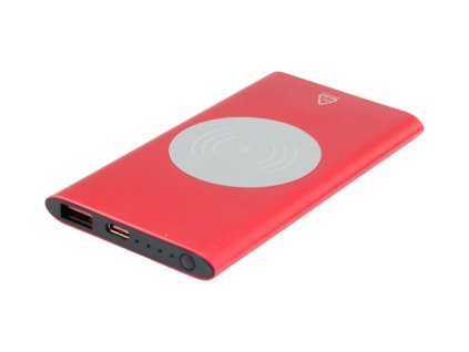 Powerbanka 4000 mAh s bezdrôtovým nabíjaním 15W , Red (Farba Red)