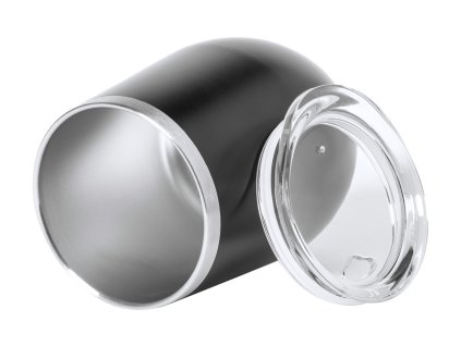 Termohrnček z recyklovanej nereze 350ml , Black (Farba Black)