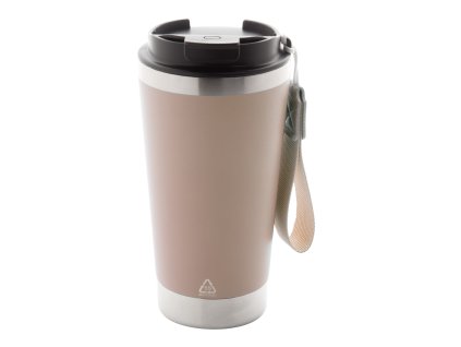 Termohrnček z recyklovaného nerezu 430ml , natural (Farba natural)