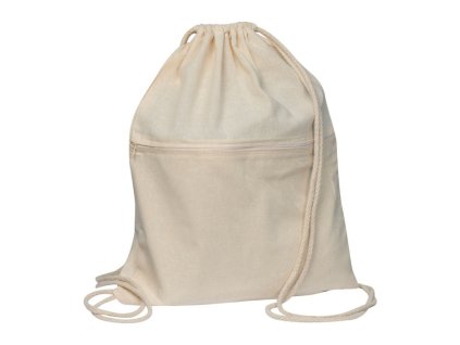 Bavlnené vrecúško (140 g/m2) s vreckom na zips , white (Farba white)