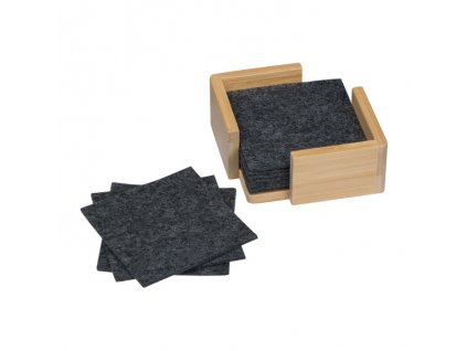 15 plstených podložiek v bambusovom stojane , anthracite (Farba anthracite)