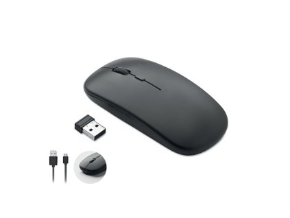 Dobíjateľná optická myš , Black (Farba Black)